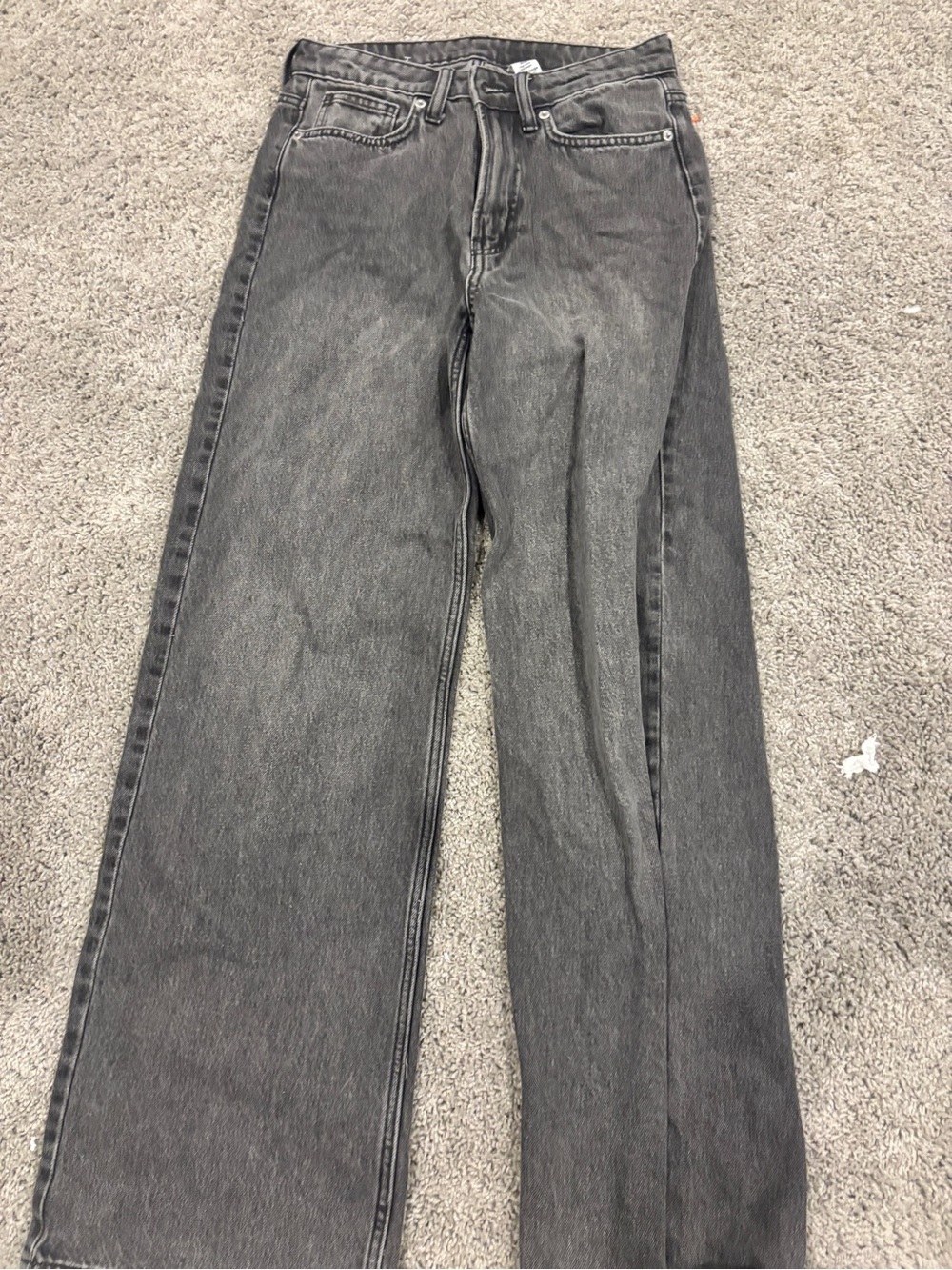Women’s Black Washed Wide-Leg Jeans